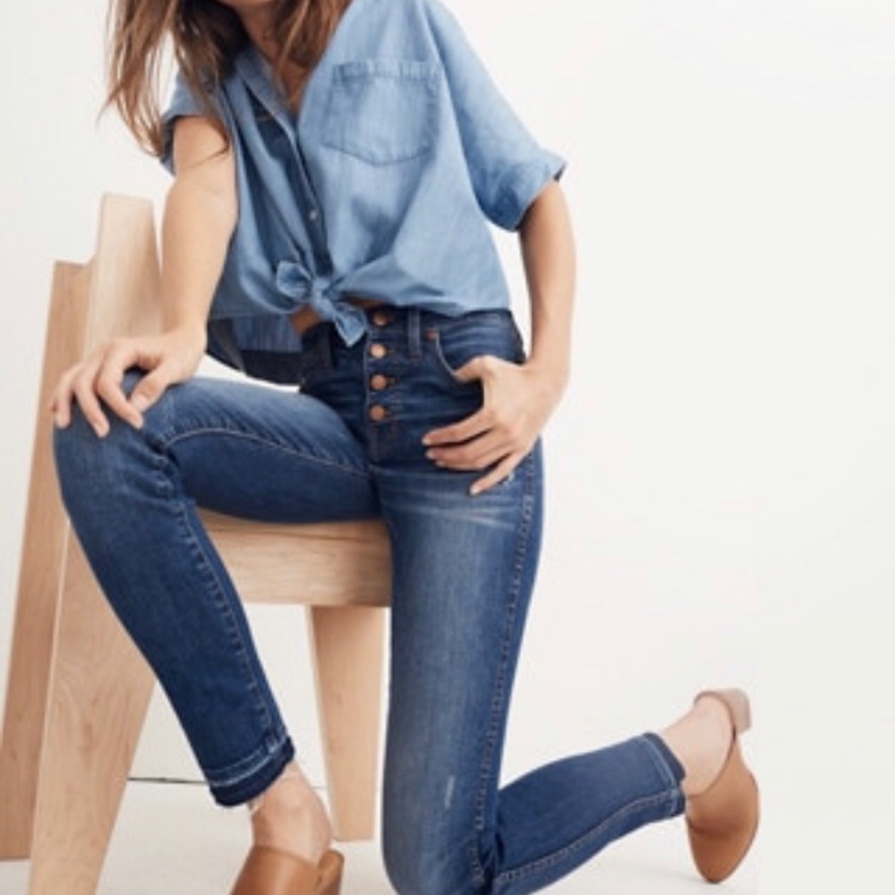 10” High Rise Skinny - Drop Hem Edition